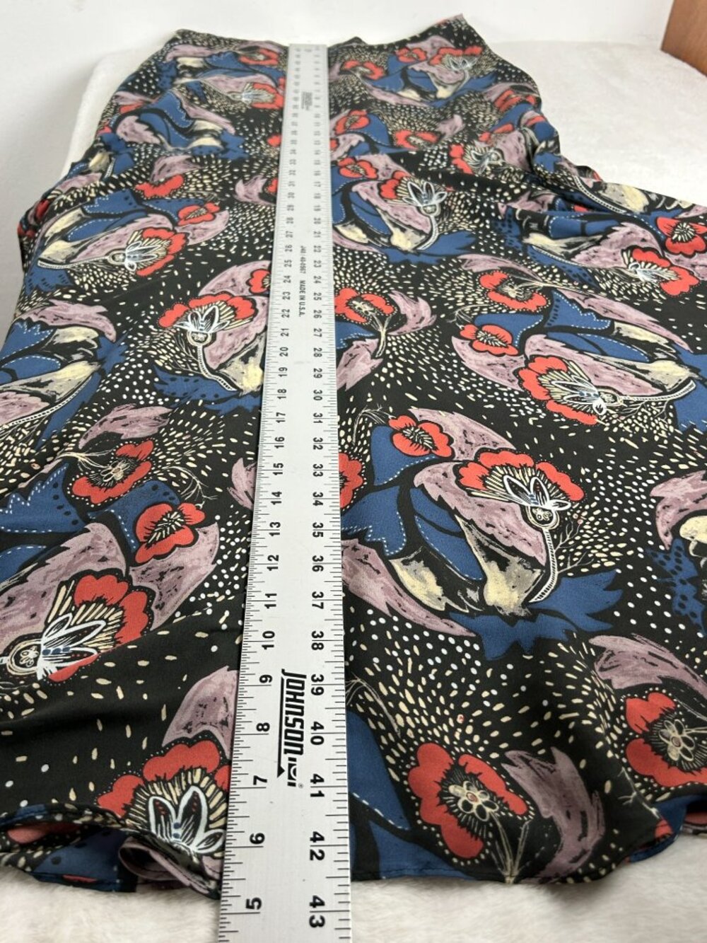 Free People Floral Print Crepe Maxi Skirt Size 12 Black/Multicolor Flowy Boho - Picture 10 of 10